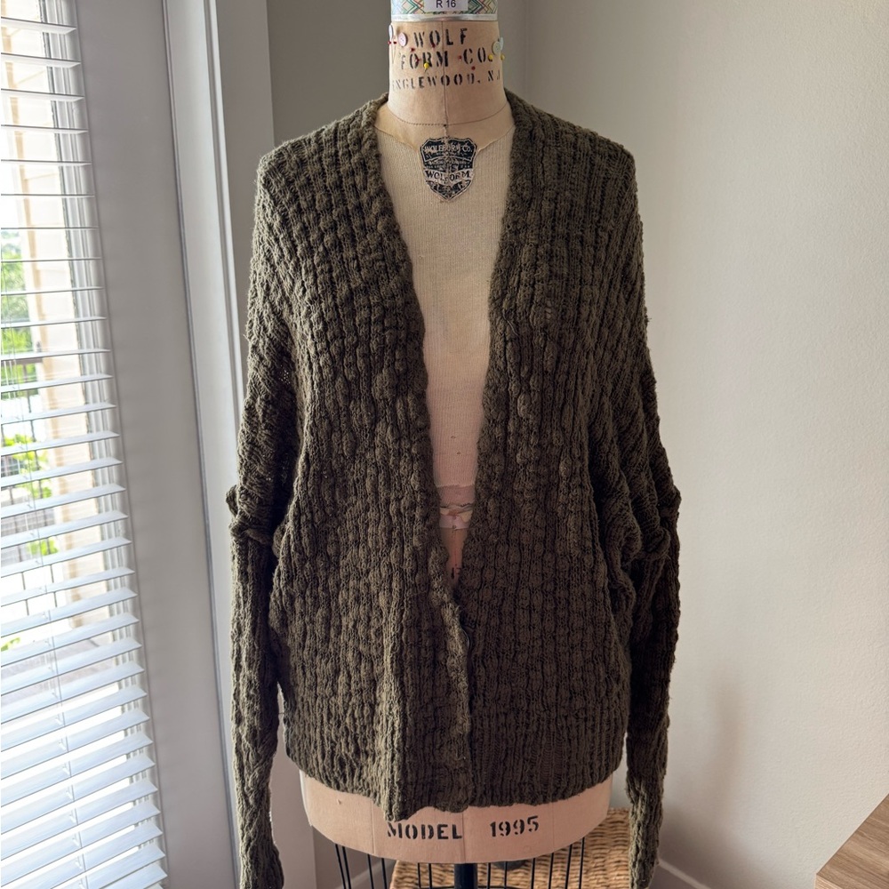 Free People Olive Green Women's Sweater